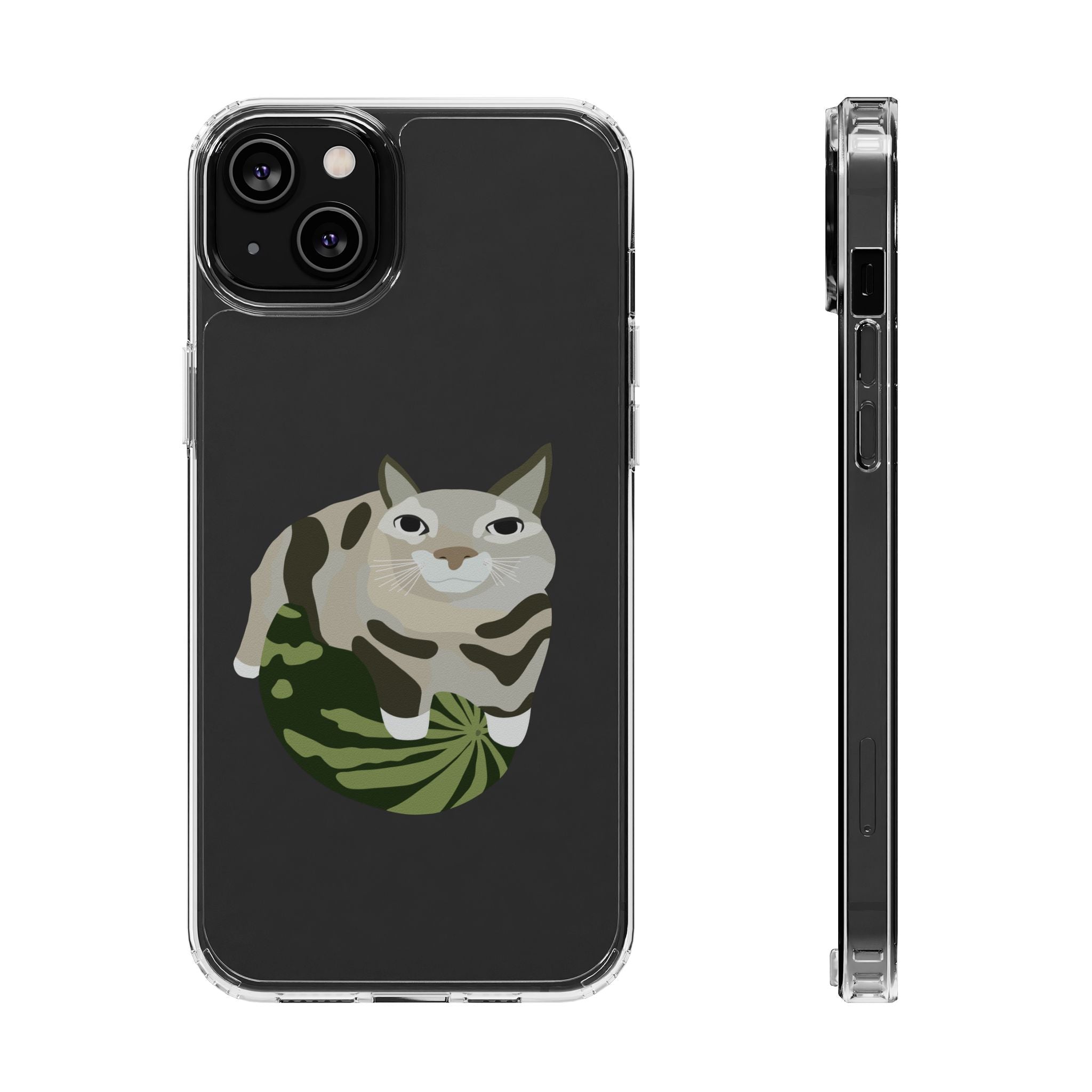 WATERMELON CAT Transparent Phone Case