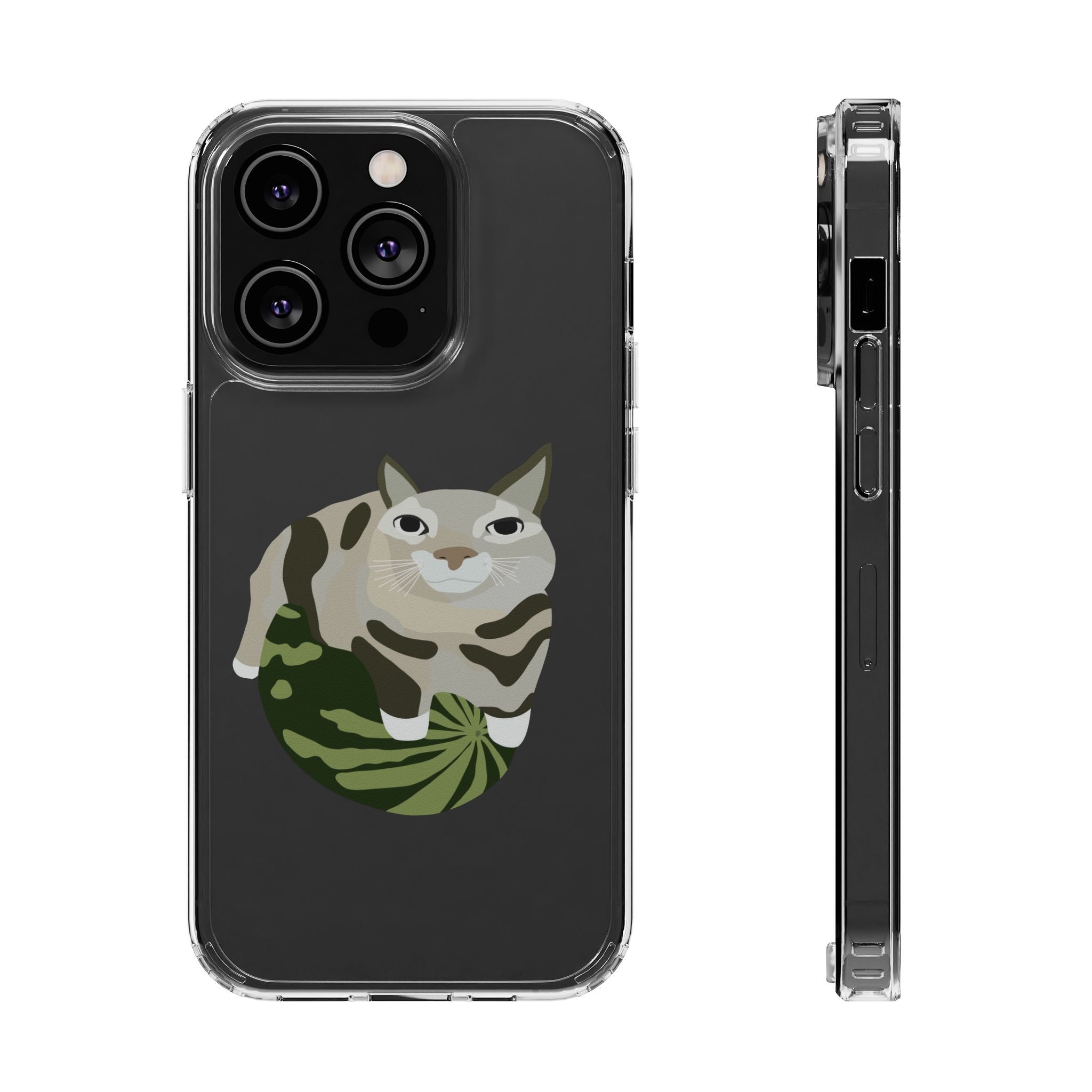 WATERMELON CAT Transparent Phone Case