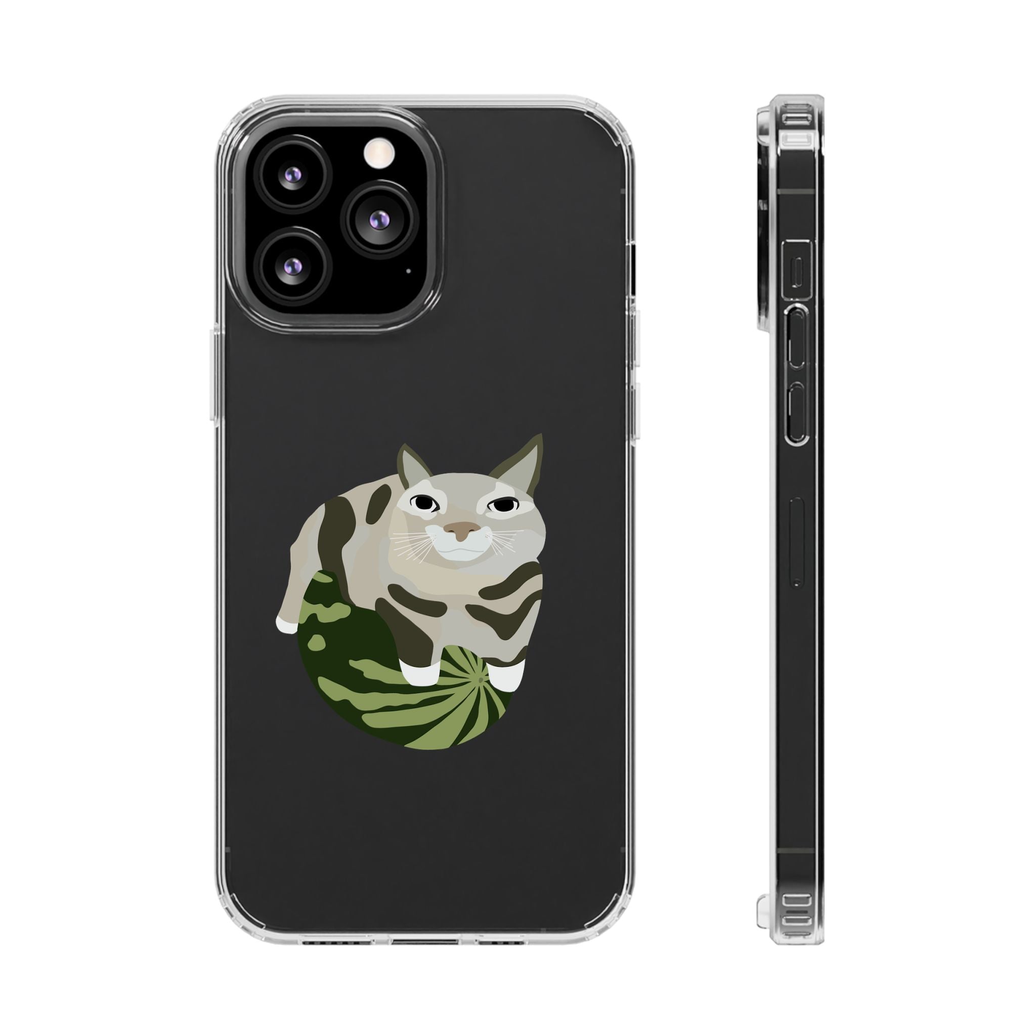 WATERMELON CAT Transparent Phone Case