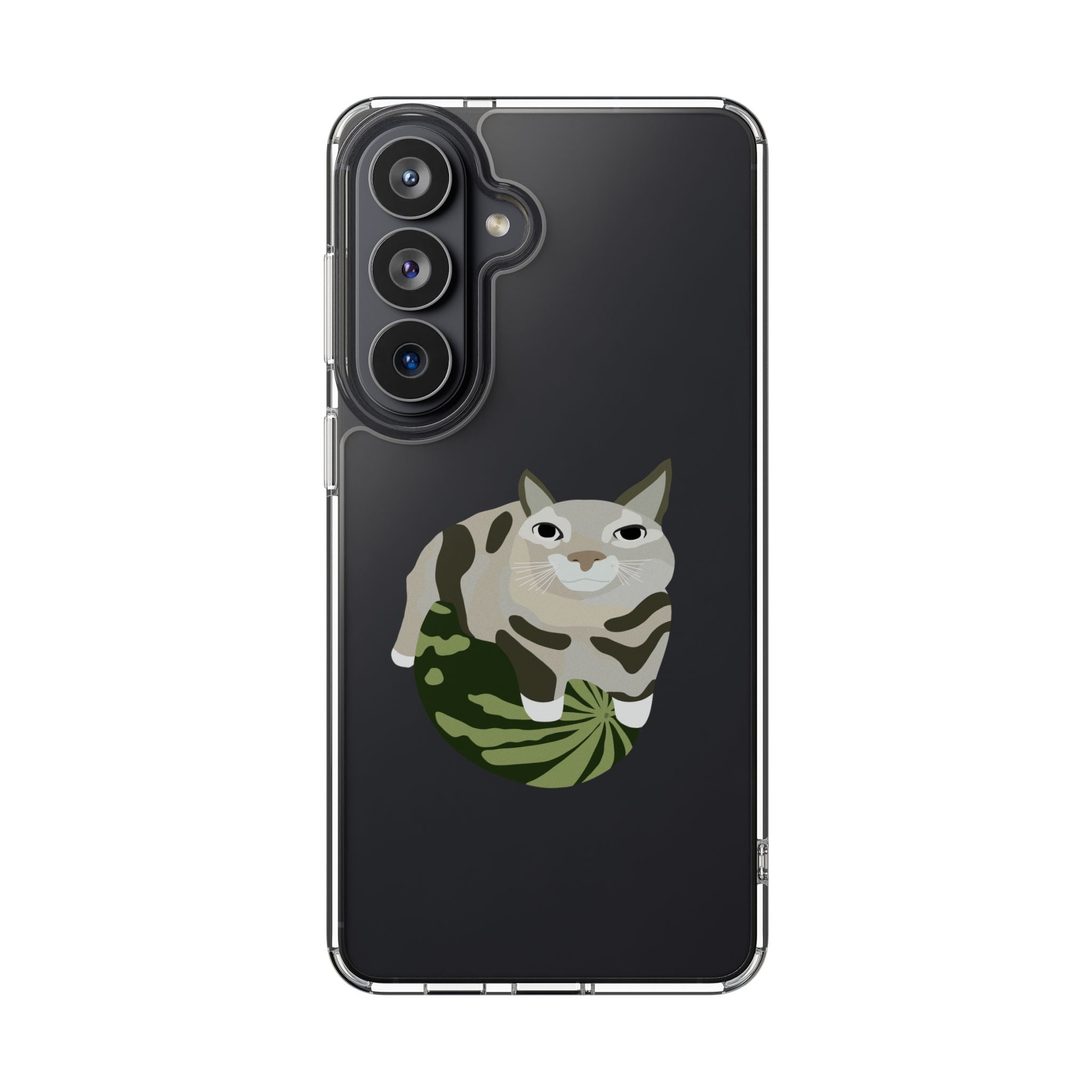 WATERMELON CAT Transparent Phone Case