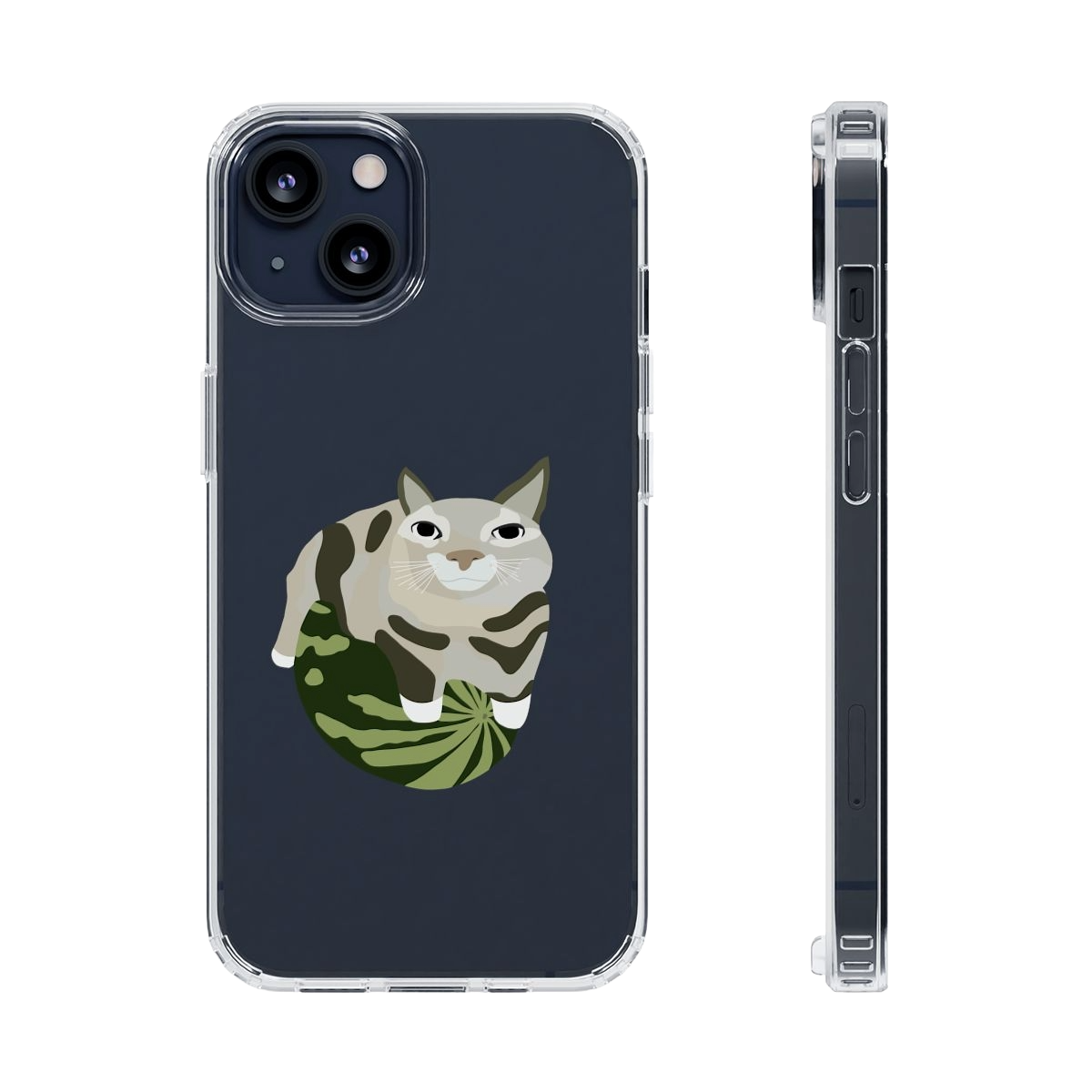 WATERMELON CAT Transparent Phone Case