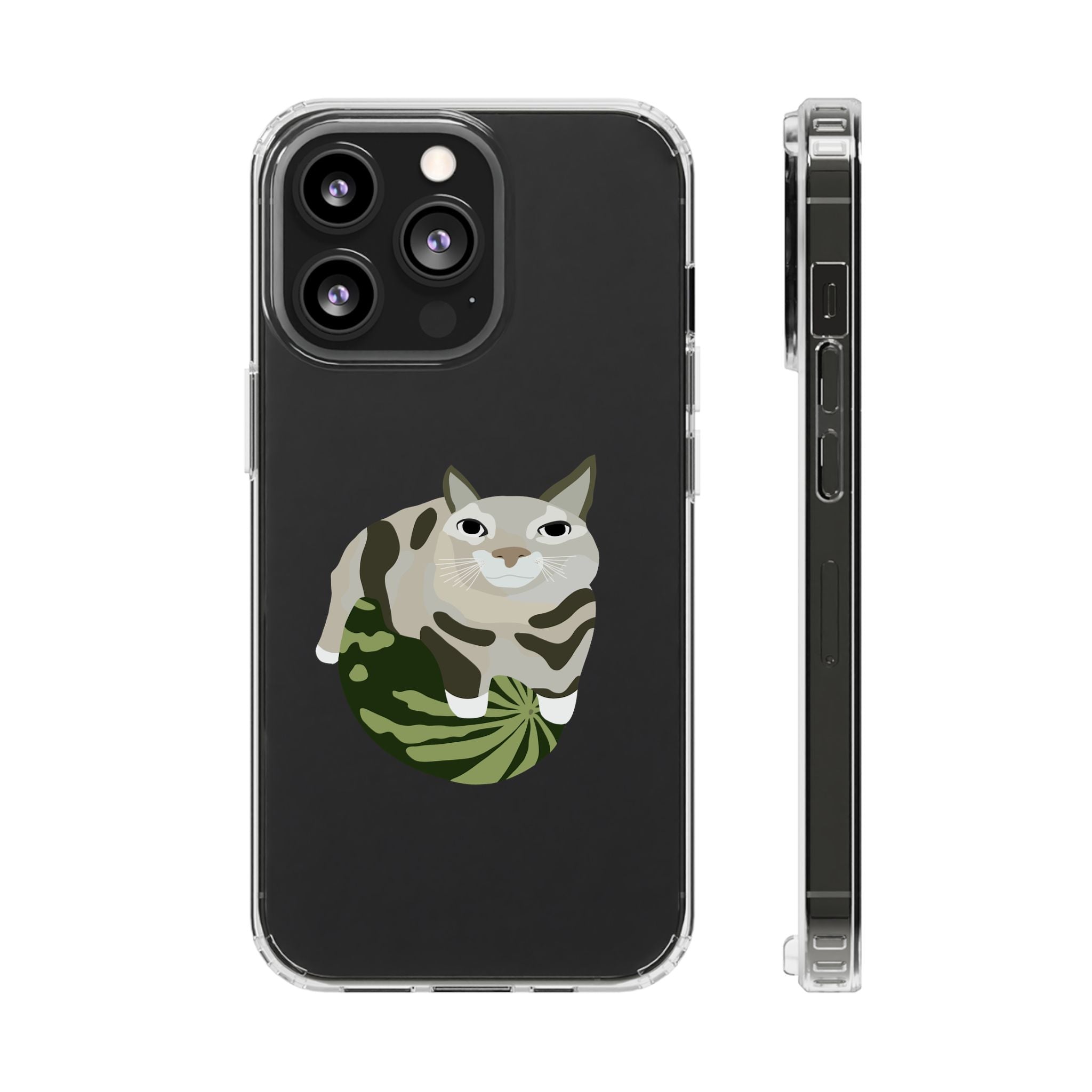WATERMELON CAT Transparent Phone Case