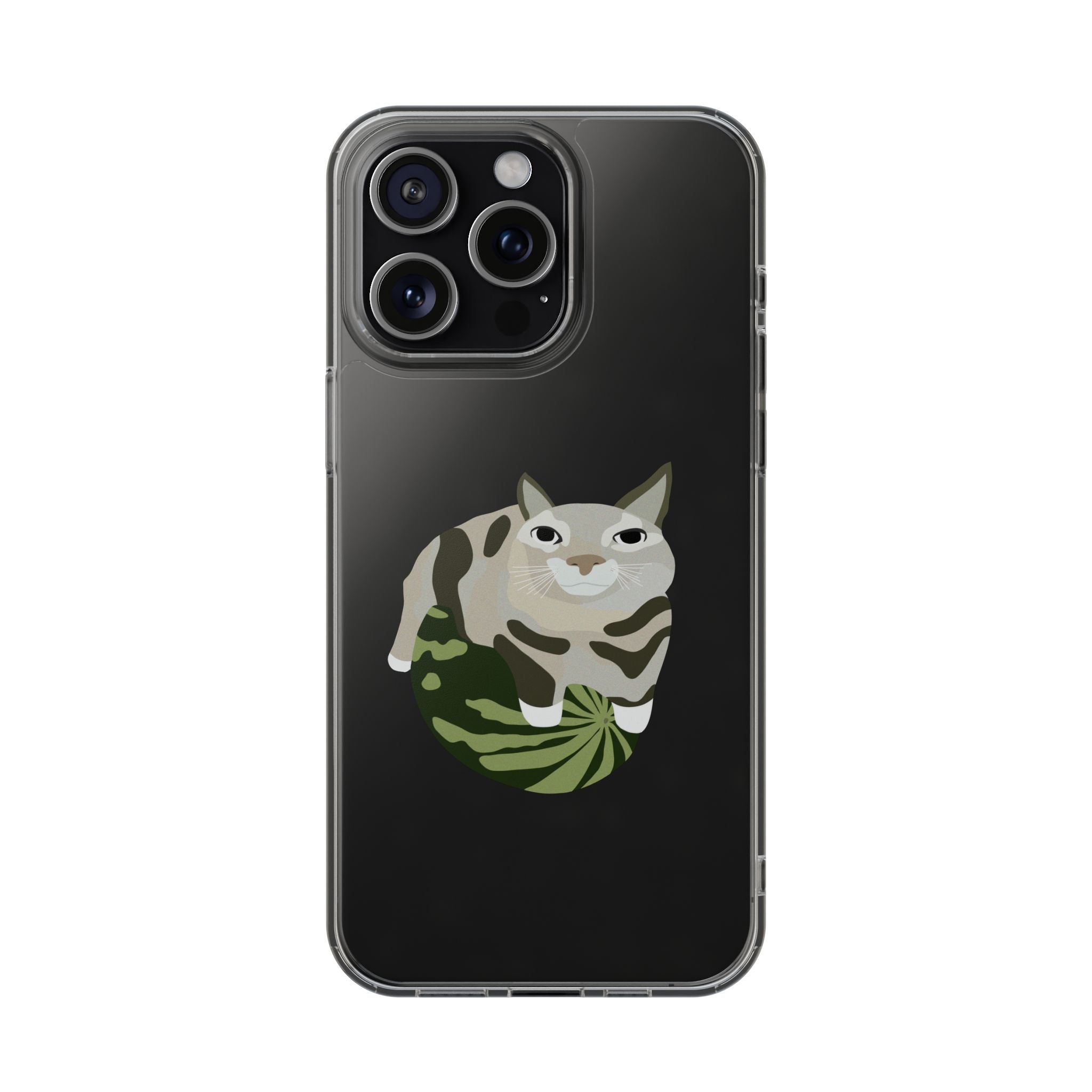 WATERMELON CAT Transparent Phone Case